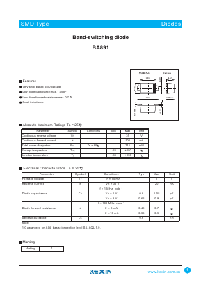 BA891 Datasheet PDF KEXIN Industrial