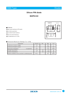 BAP63-02 Datasheet PDF KEXIN Industrial