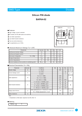 BAP64-02 Datasheet PDF KEXIN Industrial