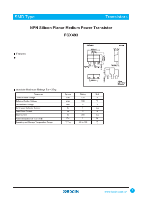 FCX493 Datasheet PDF KEXIN Industrial