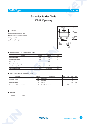 RB411D Datasheet PDF KEXIN Industrial