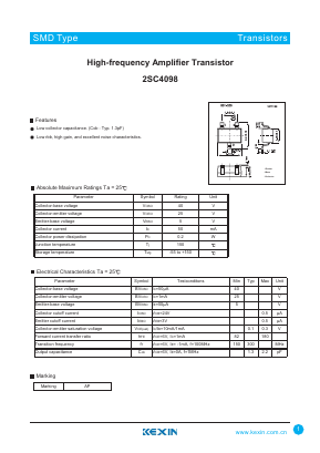 2SC4098 Datasheet PDF KEXIN Industrial