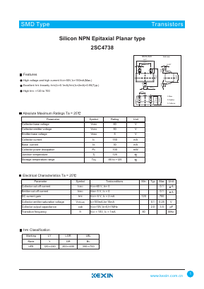 2SC4738 Datasheet PDF KEXIN Industrial