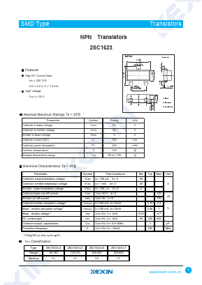2SC1623-L4 Datasheet PDF KEXIN Industrial