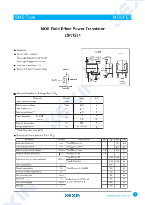 K1284 Datasheet PDF KEXIN Industrial