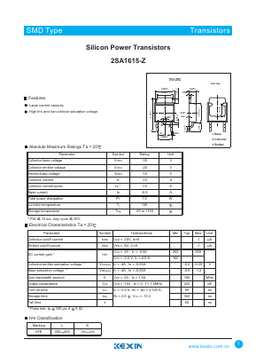 A1615-Z Datasheet PDF KEXIN Industrial