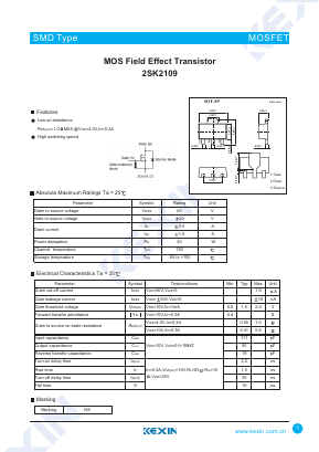 K2109 Datasheet PDF KEXIN Industrial