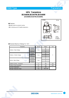 KC848W Datasheet PDF KEXIN Industrial
