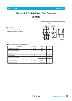 C4616 Datasheet PDF KEXIN Industrial
