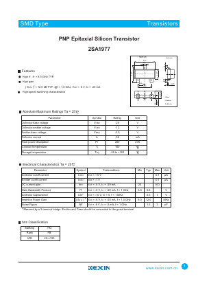A1977 Datasheet PDF KEXIN Industrial
