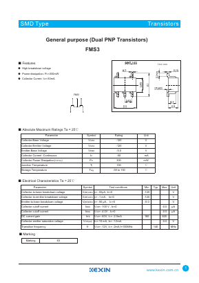 FMS3 Datasheet PDF KEXIN Industrial