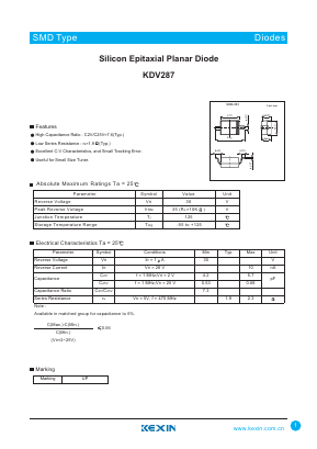 KDV287 Datasheet PDF KEXIN Industrial
