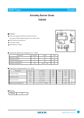 1SS365 Datasheet PDF KEXIN Industrial