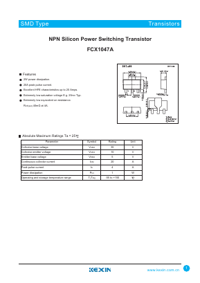 FCX1047A Datasheet PDF KEXIN Industrial