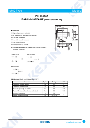 KAP64-06-HF Datasheet PDF KEXIN Industrial