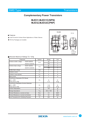 MJD32C Datasheet PDF KEXIN Industrial