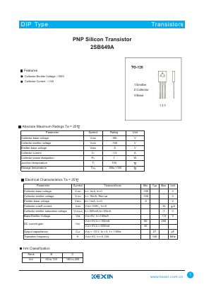 B649A Datasheet PDF KEXIN Industrial