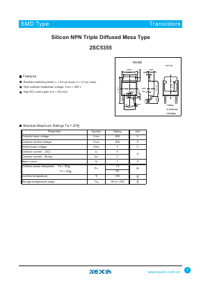 2SC5355 Datasheet PDF KEXIN Industrial