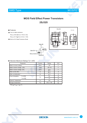 2SJ325 Datasheet PDF KEXIN Industrial