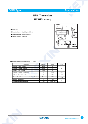 KCW65 Datasheet PDF KEXIN Industrial