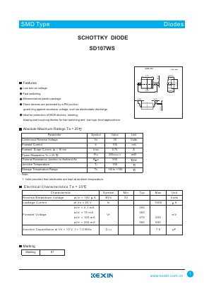 SD107WS Datasheet PDF KEXIN Industrial