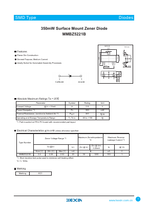 MMBZ5221B Datasheet PDF KEXIN Industrial
