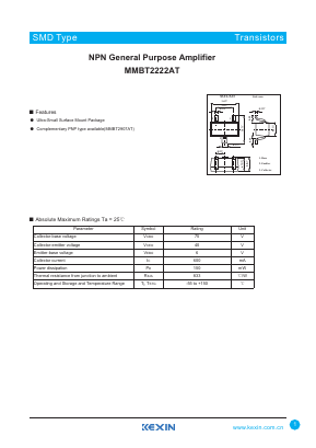 MMBT2222AT Datasheet PDF KEXIN Industrial