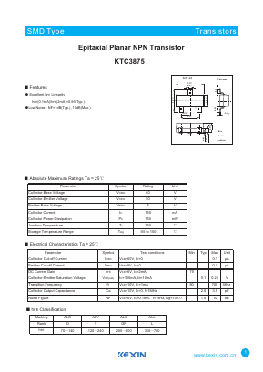KTC3875 Datasheet PDF KEXIN Industrial