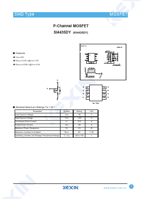 KI4435DY Datasheet PDF KEXIN Industrial