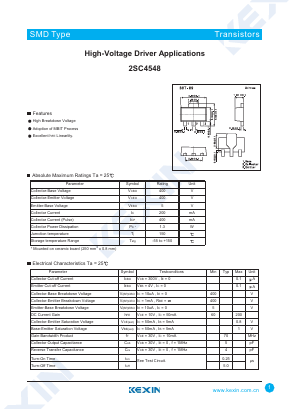 2SC4548 Datasheet PDF KEXIN Industrial