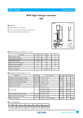 A42 Datasheet PDF KEXIN Industrial