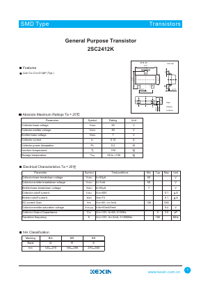 2SC2412K Datasheet PDF KEXIN Industrial