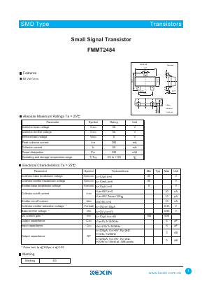 FMMT2484 Datasheet PDF KEXIN Industrial