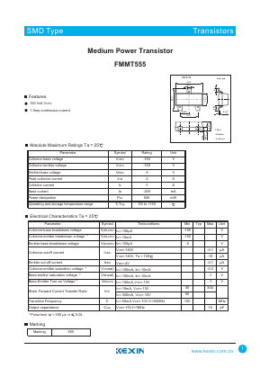 FMMT555 Datasheet PDF KEXIN Industrial