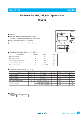 1SV266 Datasheet PDF KEXIN Industrial