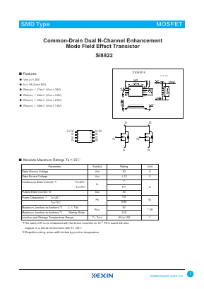 SI8822 Datasheet PDF KEXIN Industrial
