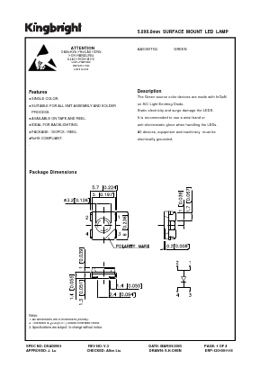 AA5060TGC Datasheet PDF Kingbright