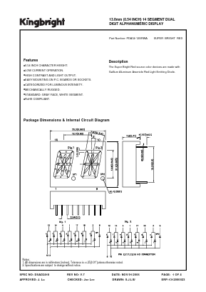 PDA54-12SRWA Datasheet PDF Kingbright