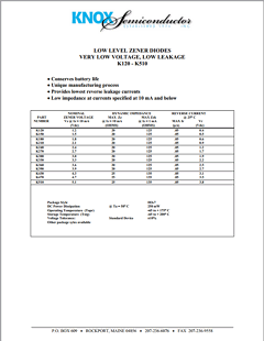 K120 Datasheet PDF Knox Semiconductor, Inc