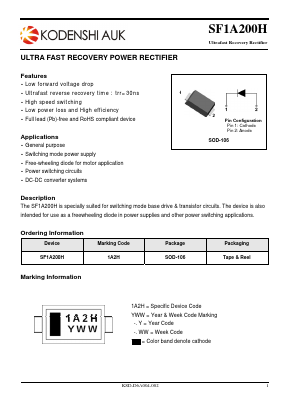 SF1A200H Datasheet PDF Kodenshi Auk Co., LTD