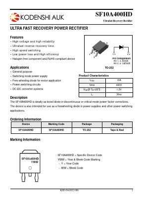 SF10A400HD Datasheet PDF Kodenshi Auk Co., LTD