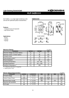 KLP-342B Datasheet PDF Kodenshi Auk Co., LTD