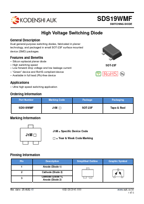 SDS19WMF Datasheet PDF Kodenshi Auk Co., LTD