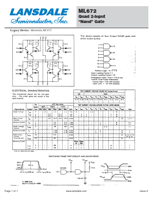 ML672 Datasheet PDF LANSDALE Semiconductor Inc.