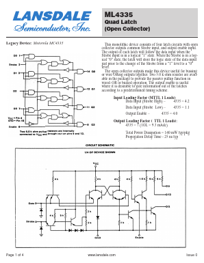 ML4335 Datasheet PDF LANSDALE Semiconductor Inc.