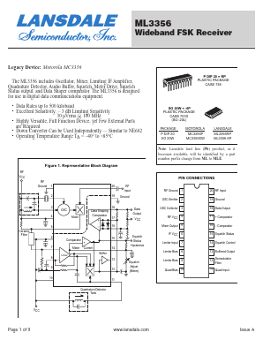 ML3356-6P Datasheet PDF LANSDALE Semiconductor Inc.