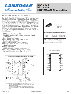 MC13176D Datasheet PDF LANSDALE Semiconductor Inc.