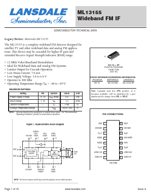 ML13155 Datasheet PDF LANSDALE Semiconductor Inc.