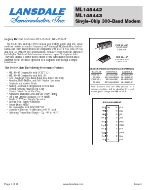 MC145442BDW Datasheet PDF LANSDALE Semiconductor Inc.