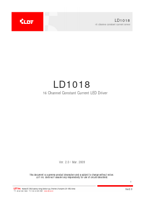 LD1018SP Datasheet PDF LDT Co., Ltd